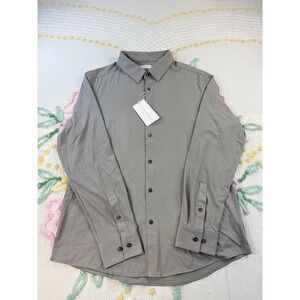 7 Diamonds Mens Stone Girona Stretch Long Sleeve Button Down Shirt‎ Size L